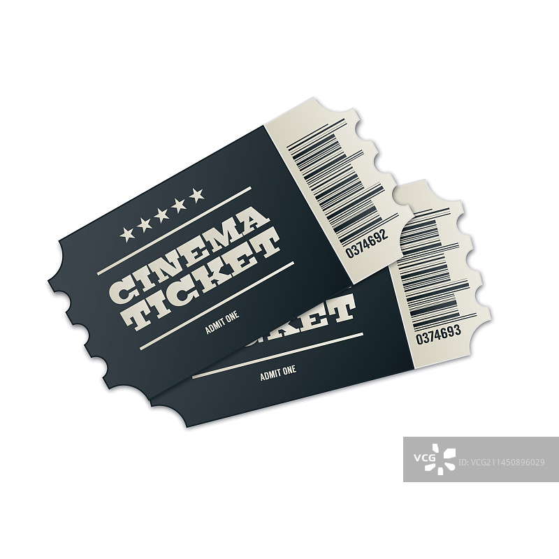 两张电影票图片素材