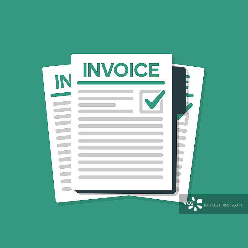 发票扁平图标文档图片素材