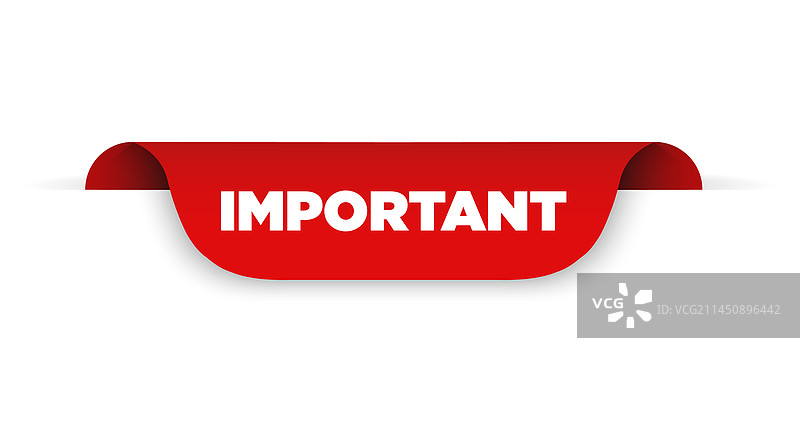 带有重要文本的红色丝带图片素材