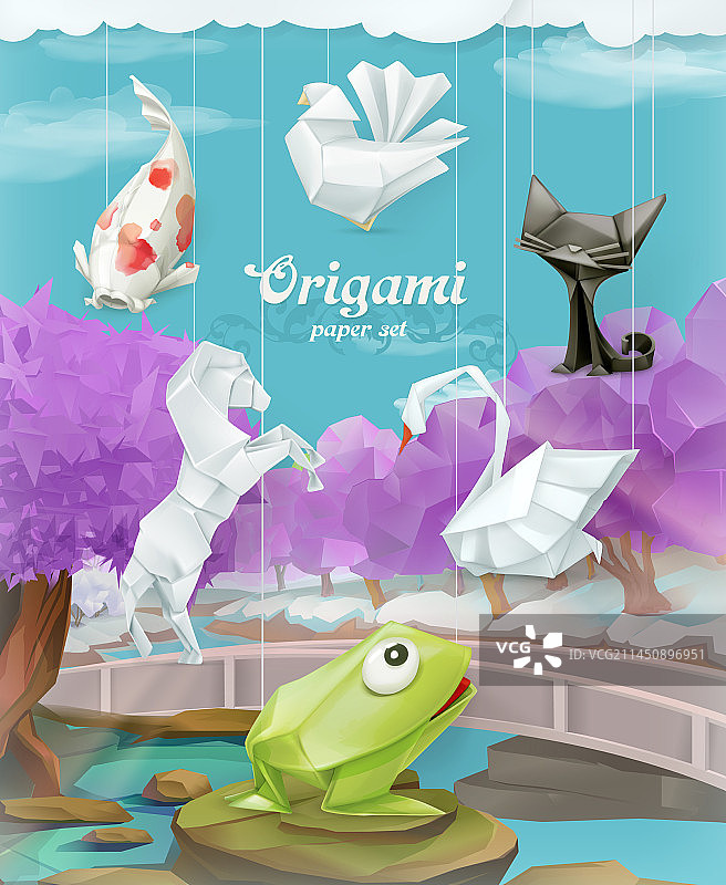 折纸背景素材图片素材