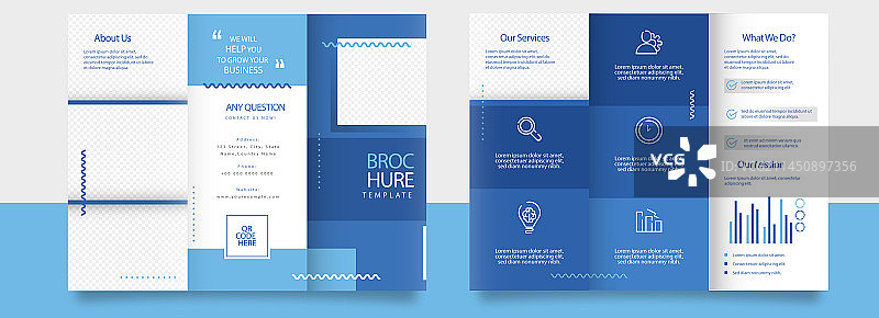 三折宣传册模板图片素材