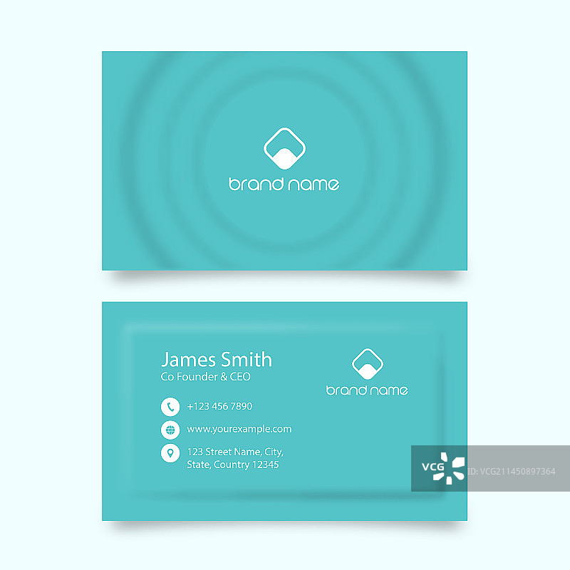 正面新拟态名片模板图片素材