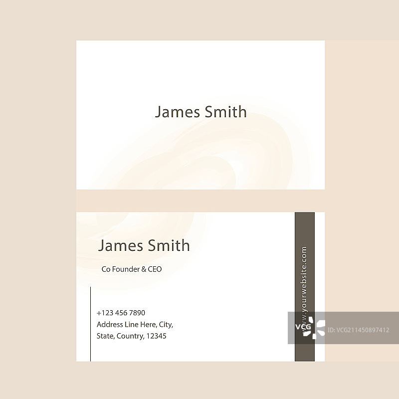 可编辑名片正反面图片素材