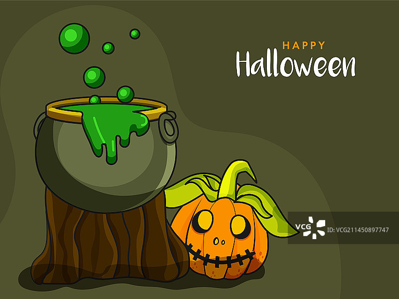 万圣节快乐：可怕的南瓜概念图片素材