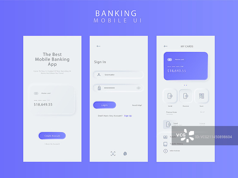 手机银行App UI工具包或启动画面图片素材