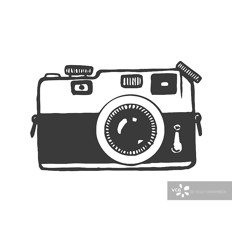 手绘相机元素图片素材