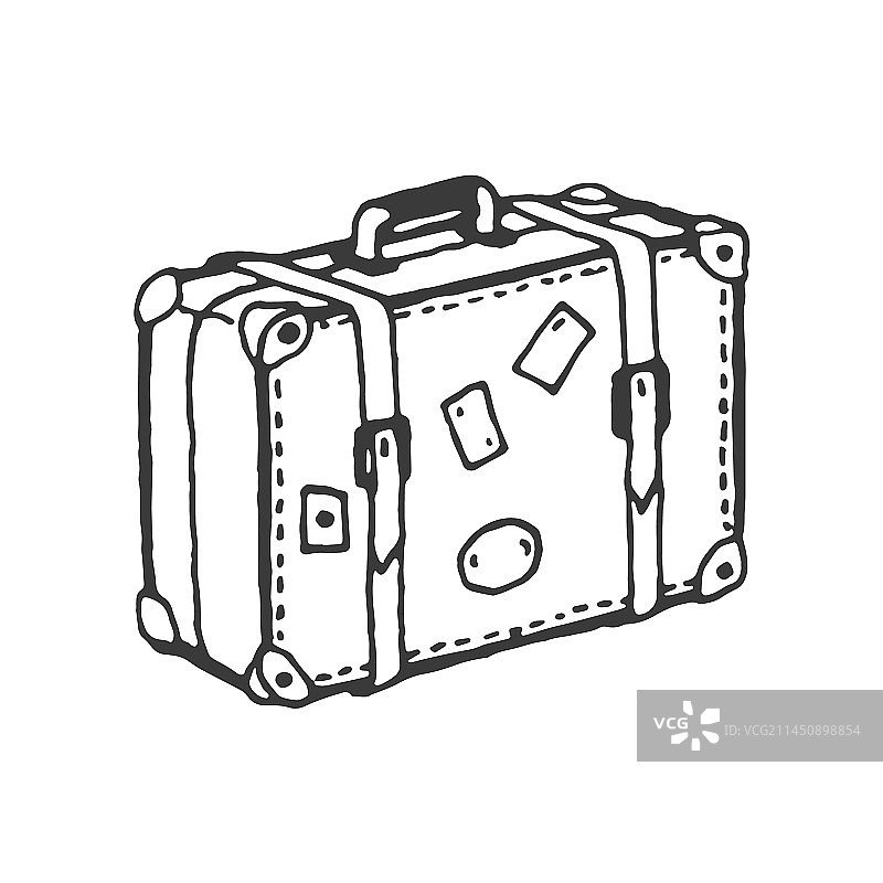 手绘包元素行李图片素材