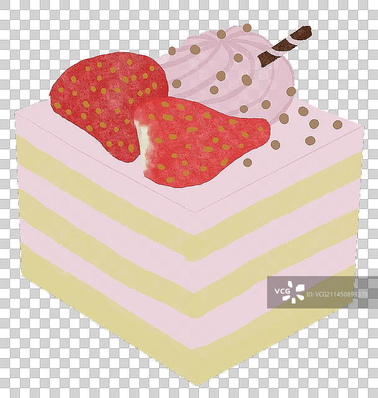 草莓奶油蛋糕图片素材