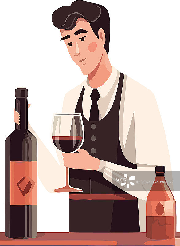 男人在喝红酒图片素材