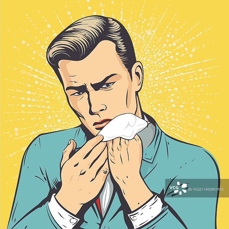 患流感的商人图片素材