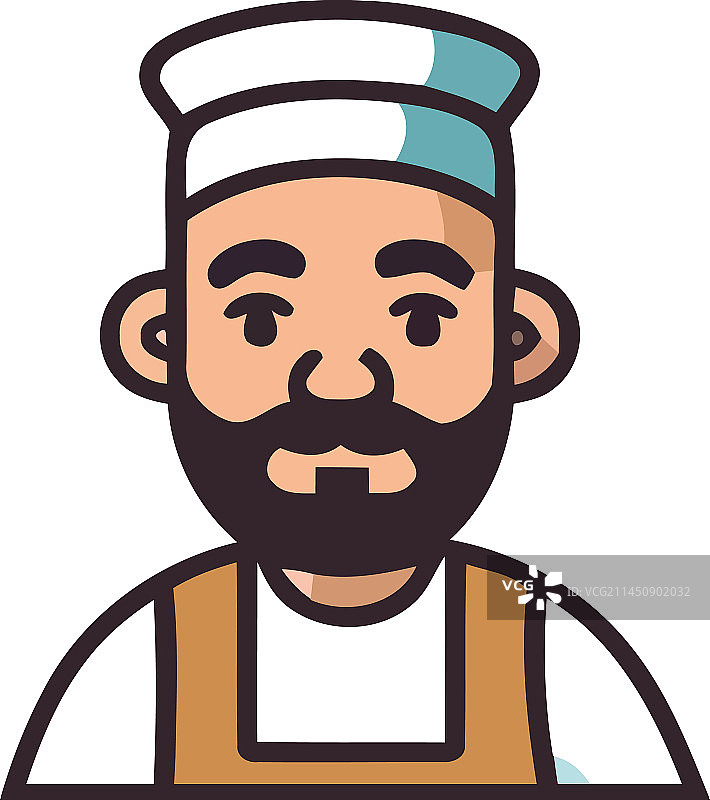 身穿制服，笑容可掬的厨师图片素材