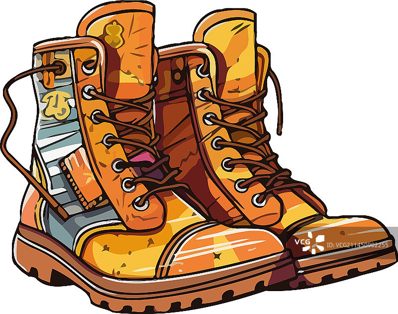 徒步靴设计图片素材