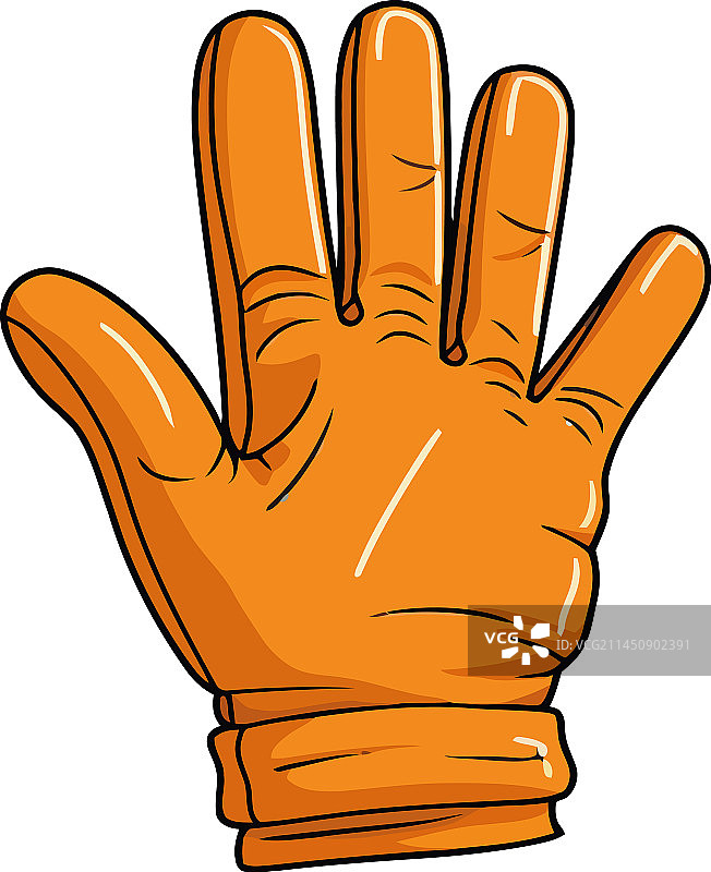 戴防护手套的可爱手图片素材