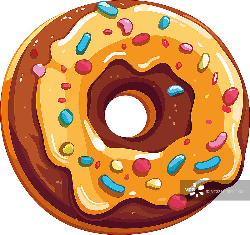 黄色糖霜甜甜圈图片素材