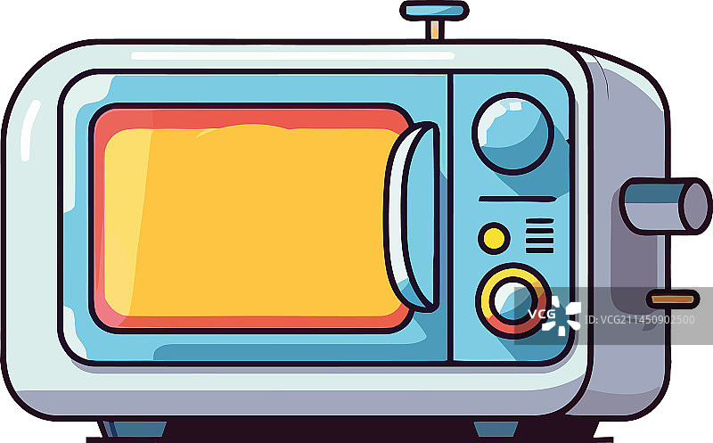 现代厨房电器金属钢轮廓图片素材