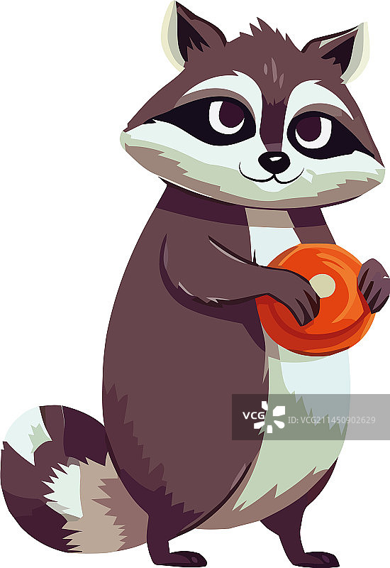 可爱的浣熊设计图片素材