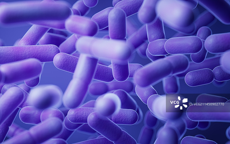 微观生物细菌背景3D渲染图片素材