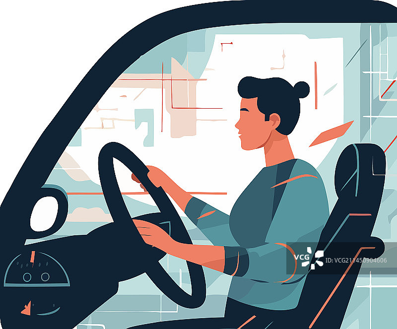 开车的成功男商人图片素材