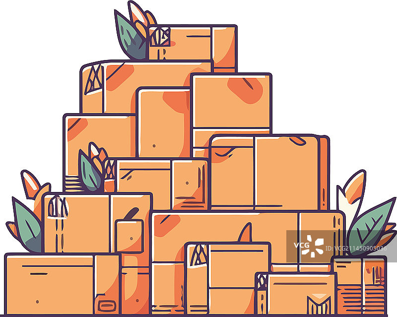 成堆的盒子图片素材