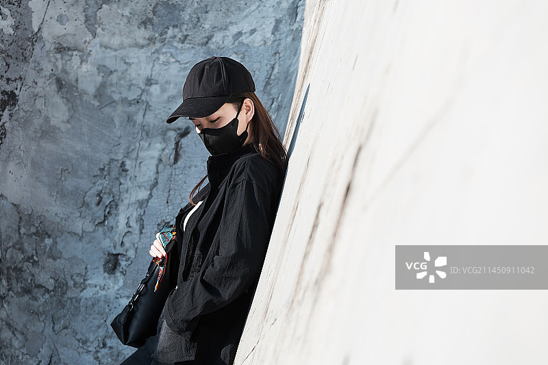 女生街拍图片素材