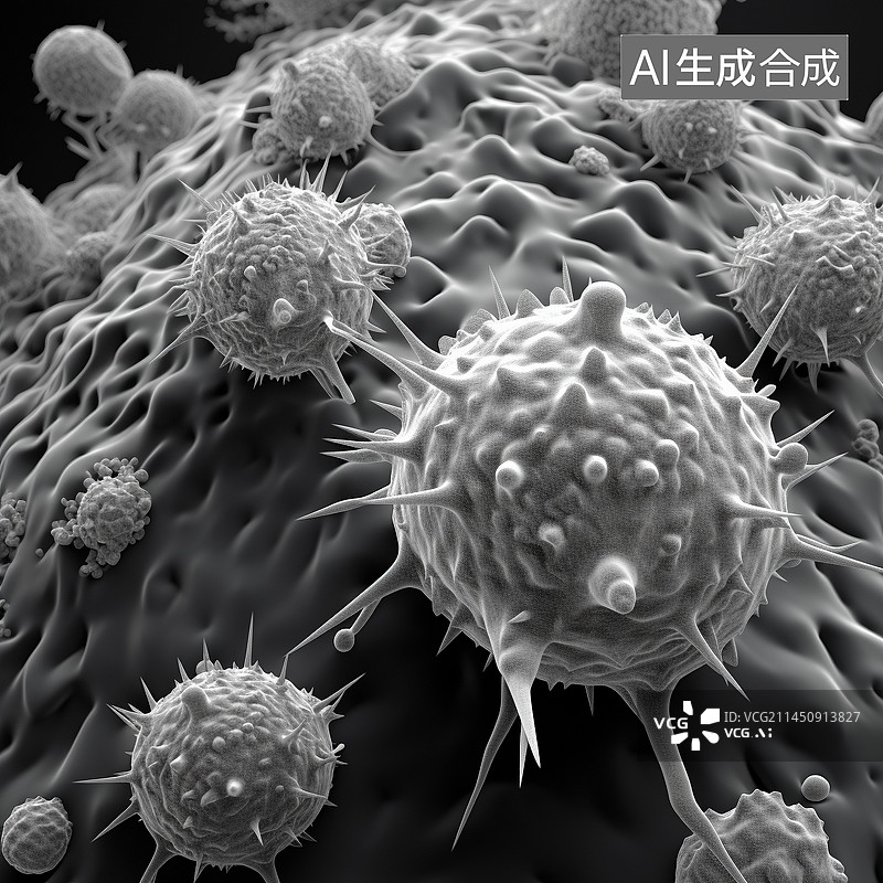 【AI数字艺术】新型病毒概念图图片素材