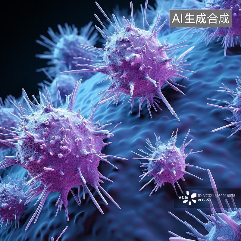 【AI数字艺术】新型病毒概念图图片素材