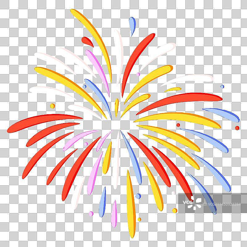 手绘肌理风格烟花免抠元素图片素材