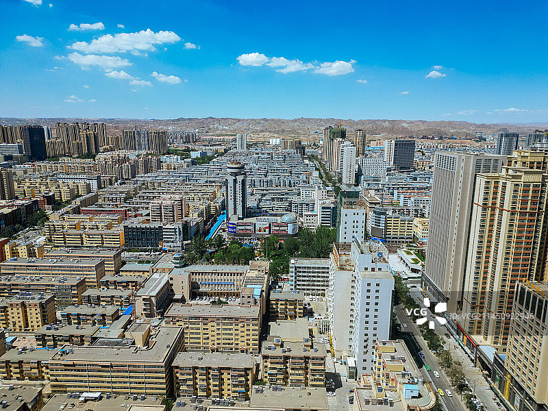 白银市 铜城商厦 金裕观澜 金鱼公园 万盛公园 地标航拍 白银区图片素材