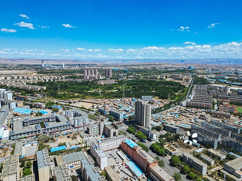 白银市 铜城商厦 金裕观澜 金鱼公园 万盛公园 地标航拍 白银区图片素材