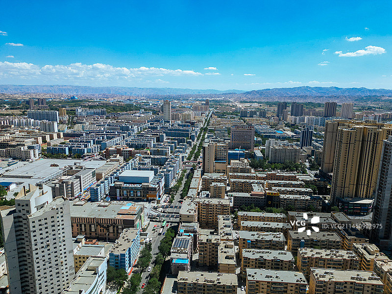 白银市 铜城商厦 金裕观澜 金鱼公园 万盛公园 地标航拍 白银区图片素材