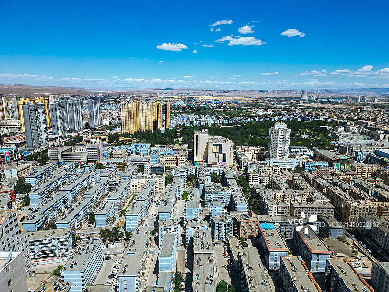 白银市 铜城商厦 金裕观澜 金鱼公园 万盛公园 地标航拍 白银区图片素材