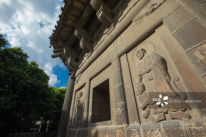 泉州开元寺东西塔麒麟壁弘一法师图片素材
