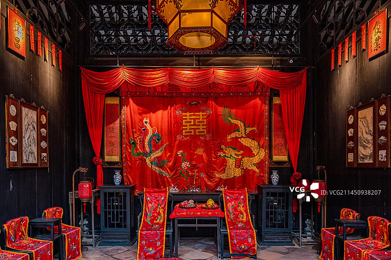 中国广东省佛山市禅城区祖庙大街岭南天地图片素材