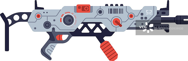 具有破坏性能量的梦幻武器和射线枪图片素材