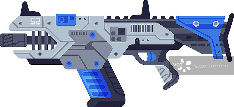 具有破坏性能量的梦幻武器和射线枪图片素材
