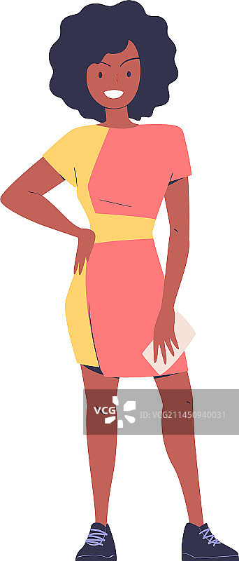 时尚的非洲裔美国女人形象图片素材