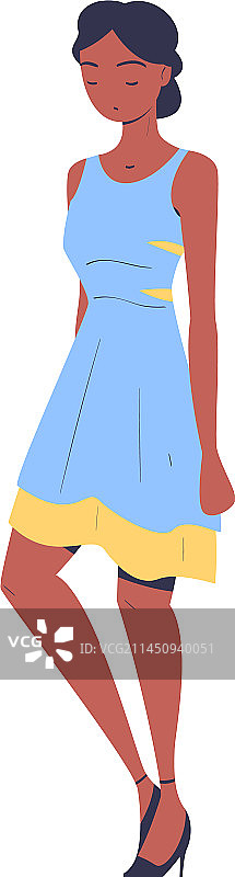 时尚的非洲裔美国女人形象图片素材