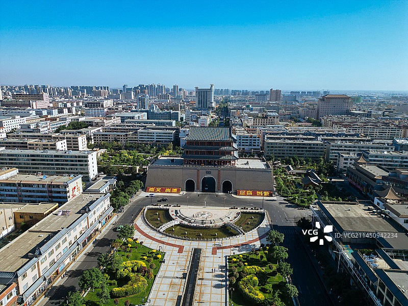 武威 南城门广场 文化广场 凉州区 鸠摩罗什寺图片素材