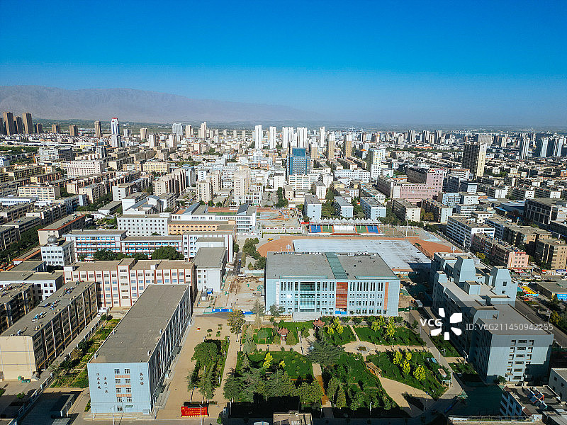 武威 南城门广场 文化广场 凉州区 鸠摩罗什寺图片素材