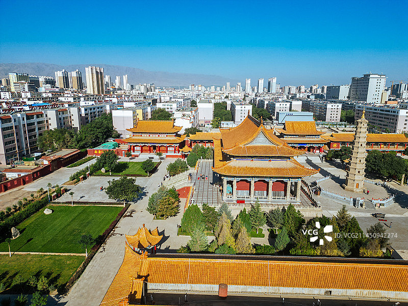 武威 南城门广场 文化广场 凉州区 鸠摩罗什寺图片素材