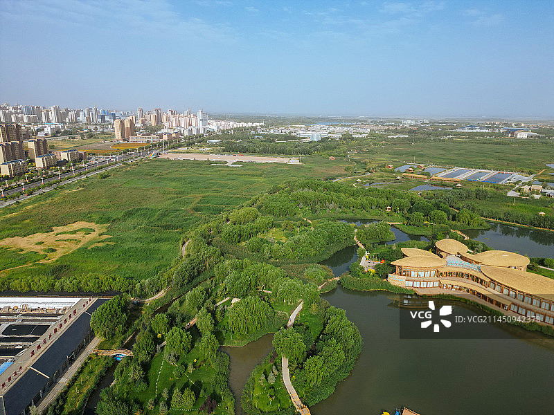 张掖城市湿地博物馆图片素材