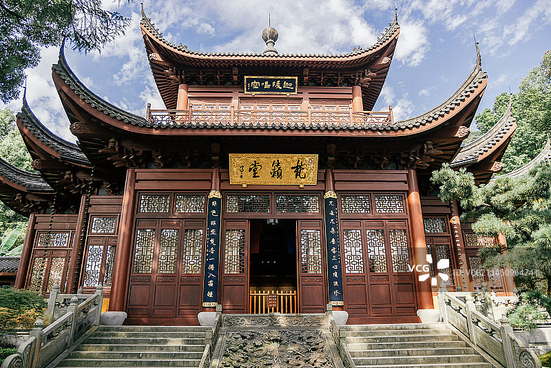 杭州永福禅寺，一座宛如桃花源的古刹图片素材