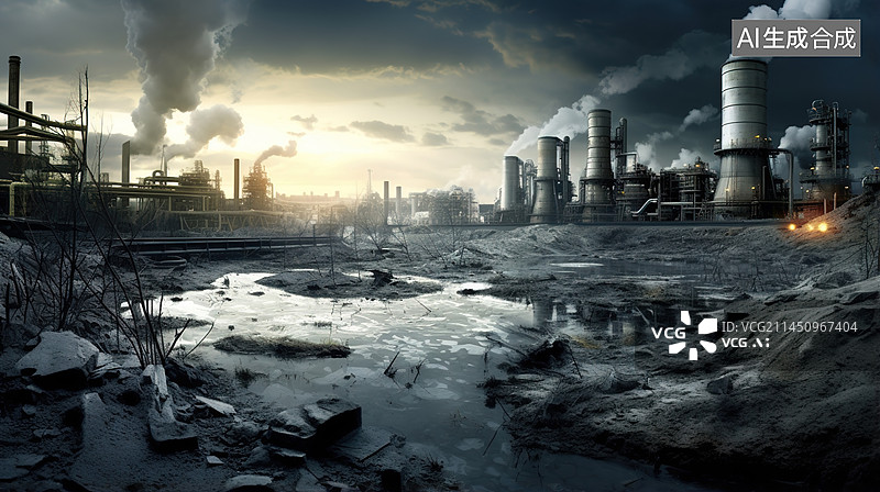 【AI数字艺术】核废水倾倒海洋图片素材