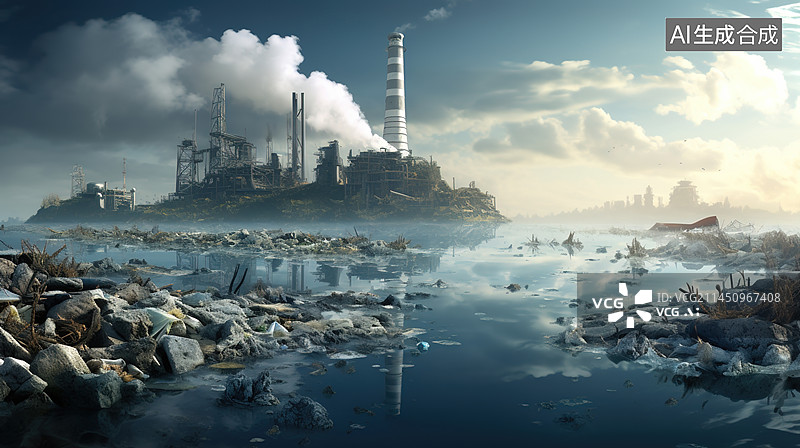 【AI数字艺术】核废水倾倒海洋图片素材