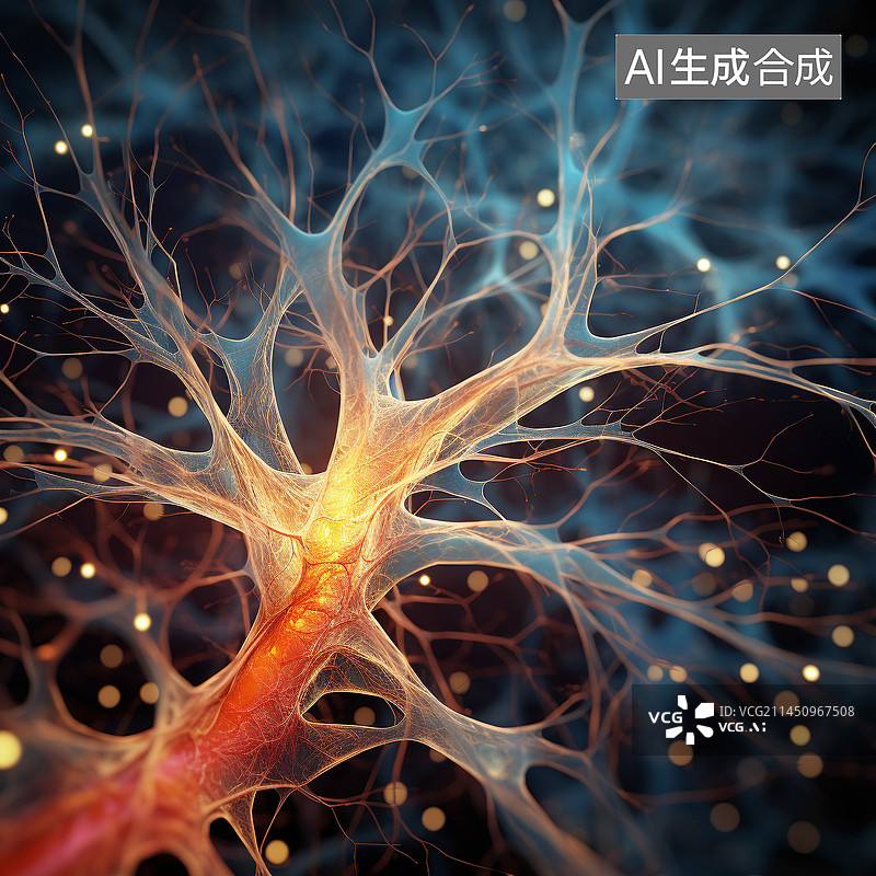【AI数字艺术】神经元概念图图片素材