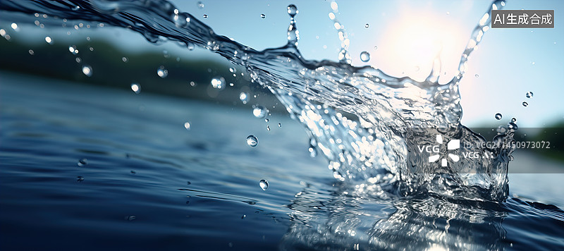 【AI数字艺术】水与光，微距高速摄影图片素材