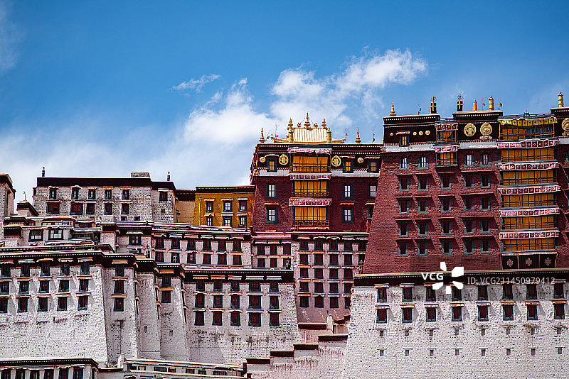 西藏拉萨布达拉宫特写图片素材