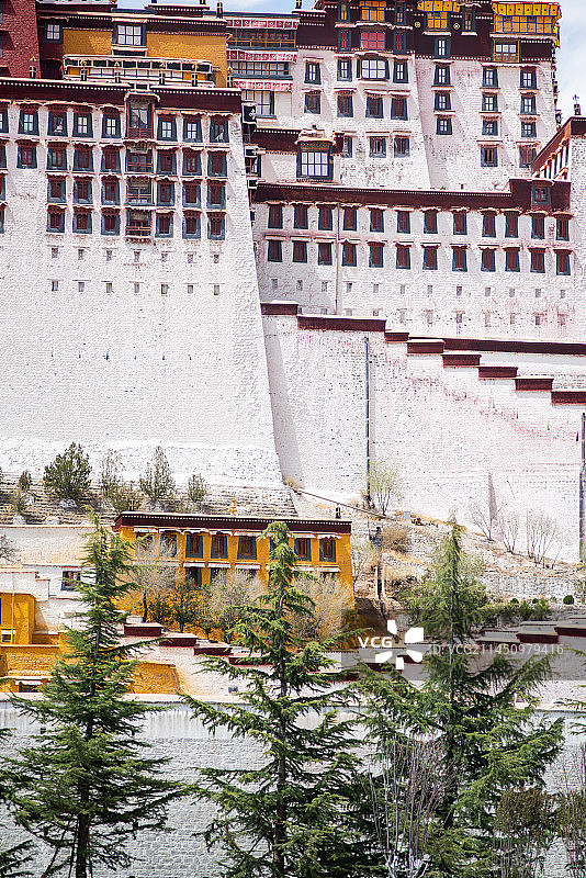 西藏拉萨布达拉宫特写图片素材