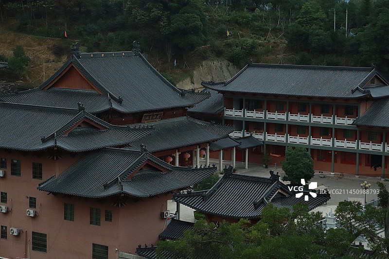 福建福州镜台山、烟霞阁、天王寺、金光禅寺、山脚下署前路街景以及俯拍视角下的宁德市区景观图片素材