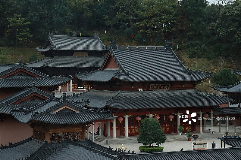 福建福州镜台山、烟霞阁、天王寺、金光禅寺、山脚下署前路街景以及俯拍视角下的宁德市区景观图片素材